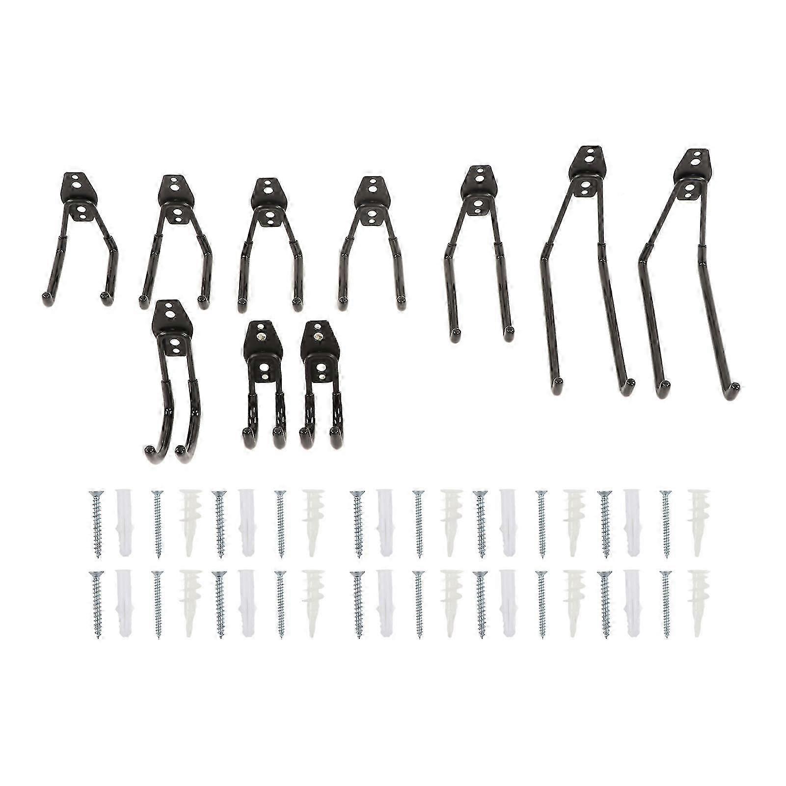 Wall Mount Double Utility Hooks for Power Tools - U and J Type Metal Storage Hooks