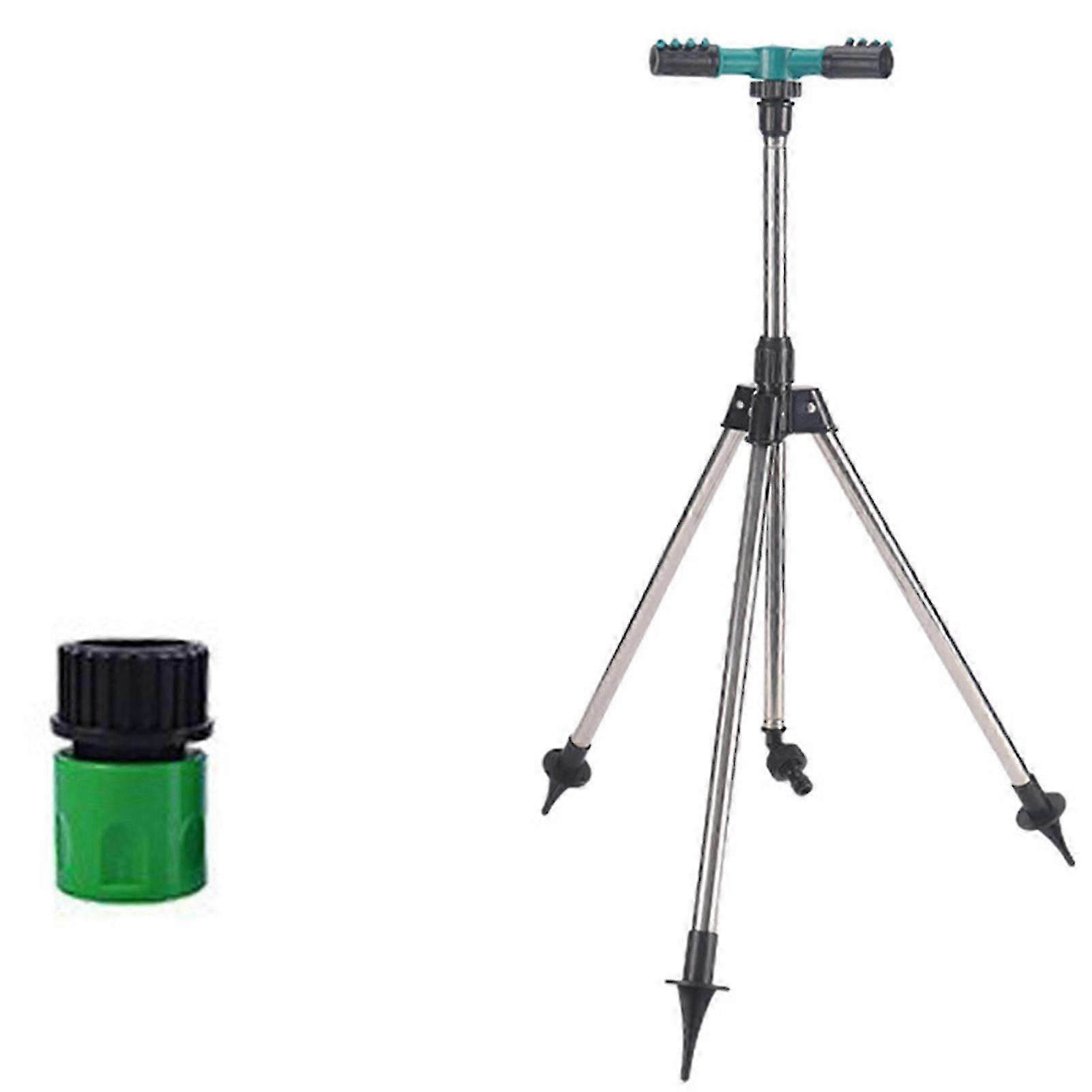 3-Arms Rotating Sprinkler with Tripod for 360-Degree Large Area Coverage - Multipurpose Yard Sprinkler for Plant Irrigation