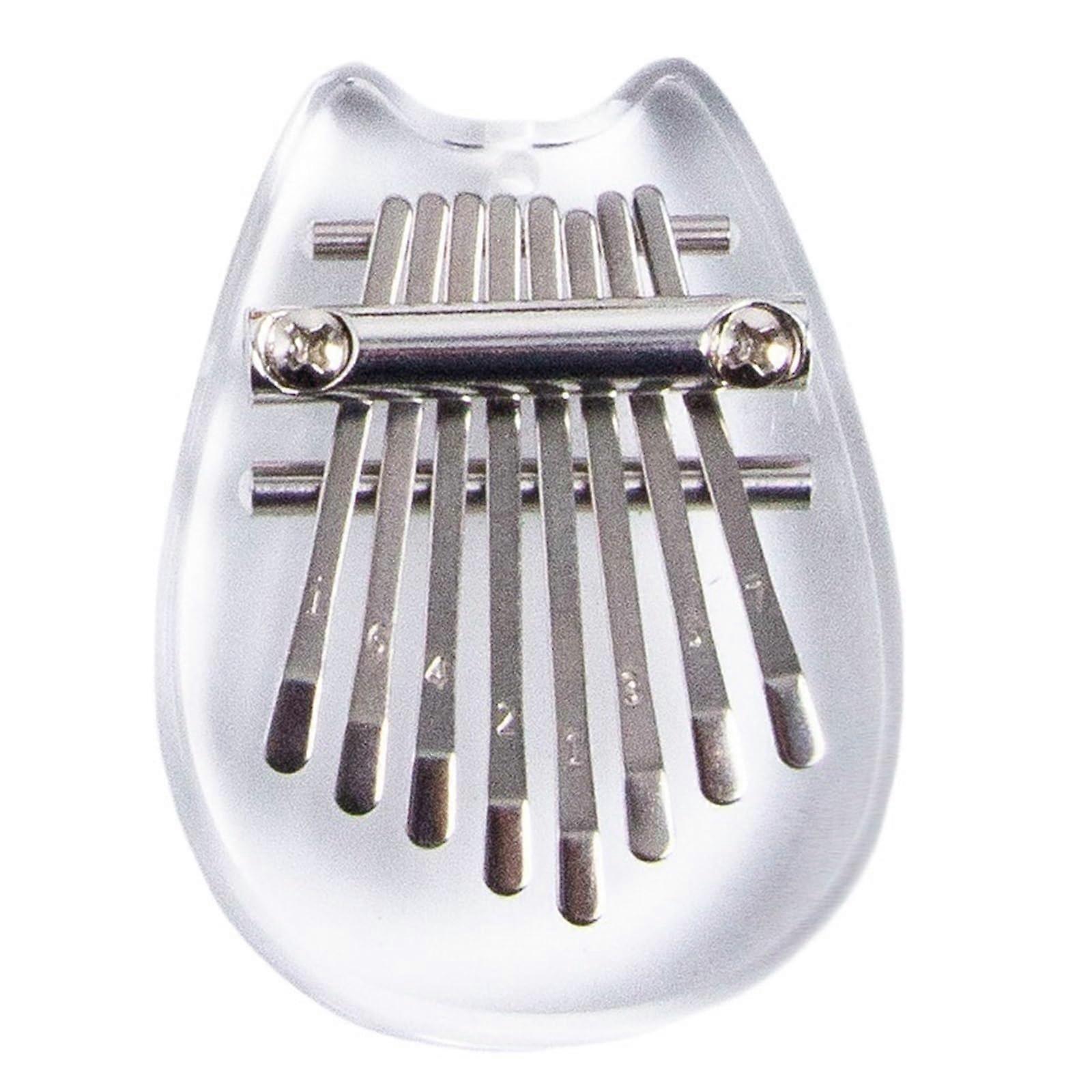 Kalimba 8-Key Mini Thumb Piano Made of Solid Wood and Acrylic in Various Shapes Style 8 with Rich Sound Quality