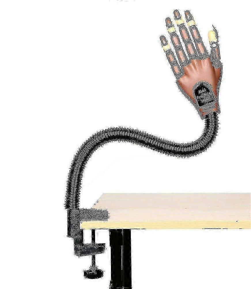 2025 Nail Art Adjustable Training Practice Gel Tips Model Hand - Brown