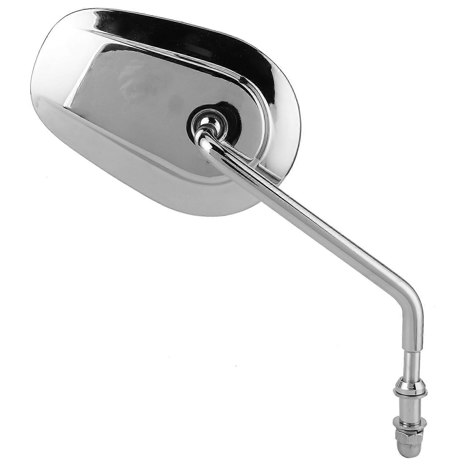 2pcs Motorcycle Handlebar Mirrors Rearview End Bar Foldable Round 360° Adjustable