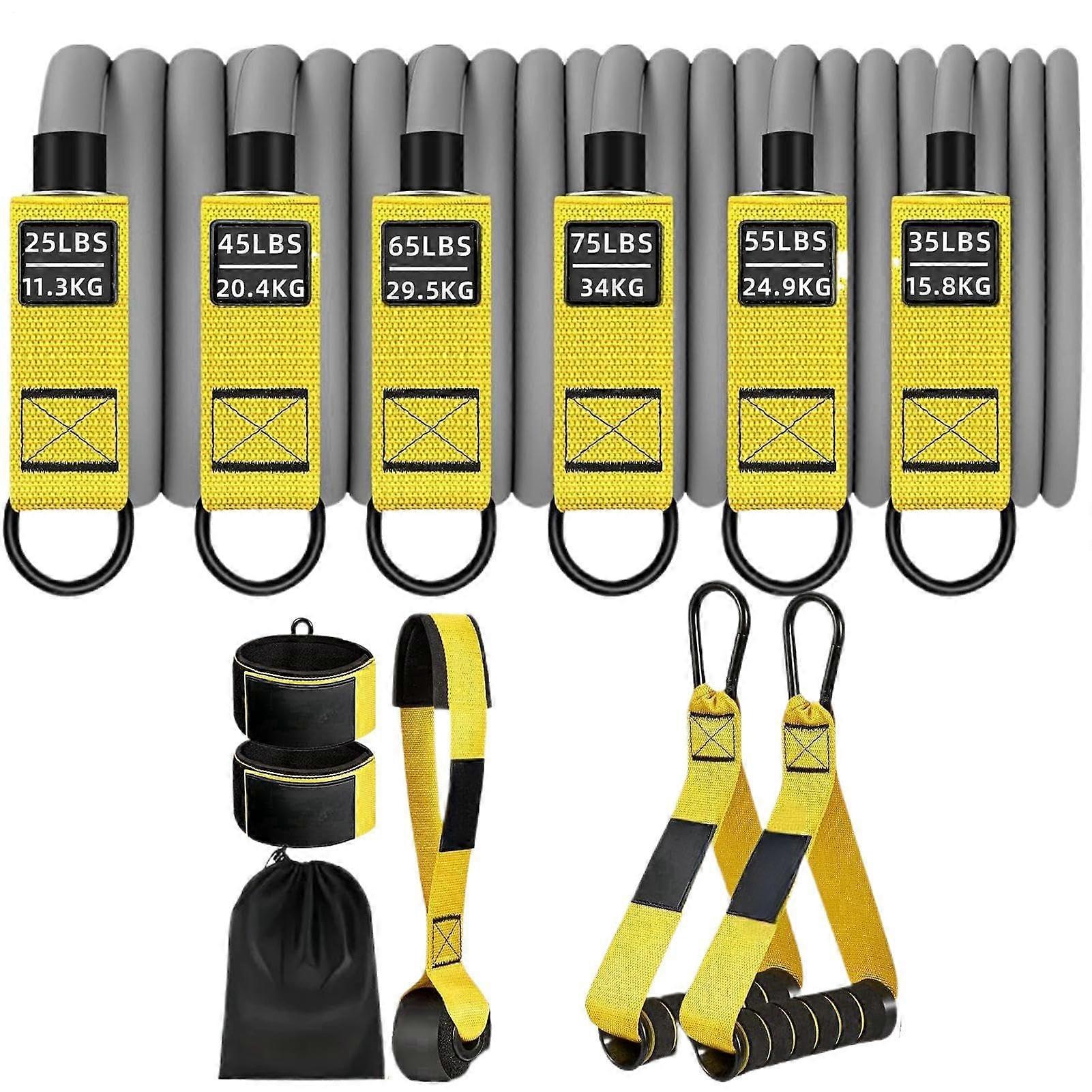 Adjustable resistance bands, pullup assistance, nonslip, durable, latexequipped, ideal for strength training.