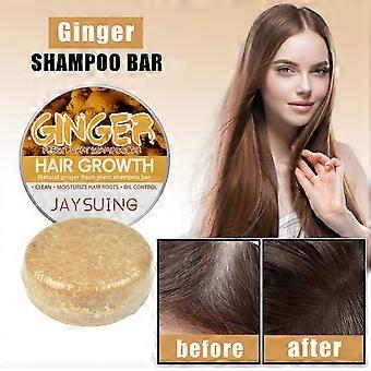 Sabonete Revitalizante de Gengibre para Crescimento do Cabelo & Saúde do Couro Cabeludo Hidratante, Prevenção Natural da Perda & Tratamento de Espessamento com Manteiga de Karité & 