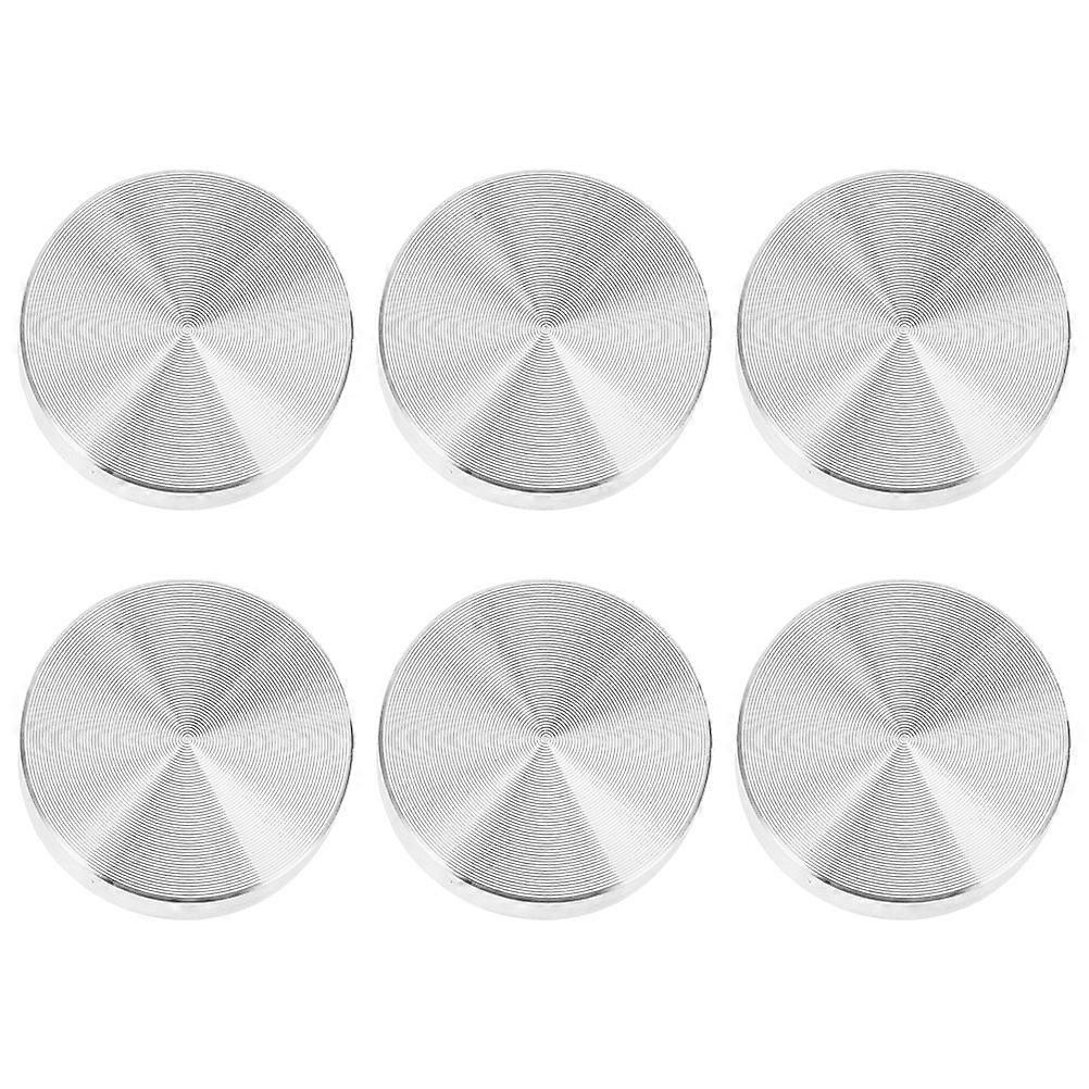Multipurpose Aluminum Alloy Discs Glass Table Tops Easy to Install Circular 6Pcs