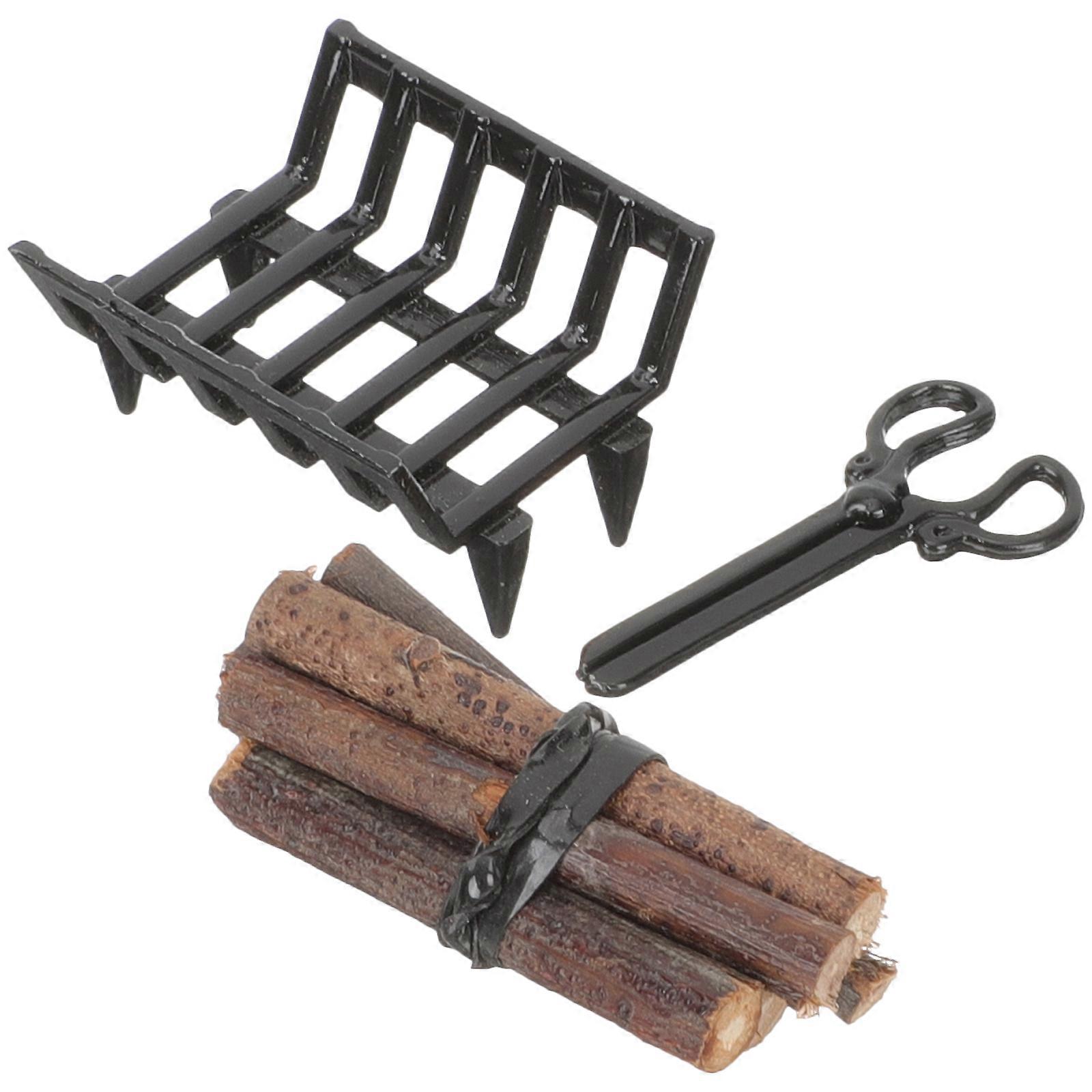 Mini Tong Miniature Firewood Rack Toy Kids Diy Mini House Furniture Assorted Color 1Set