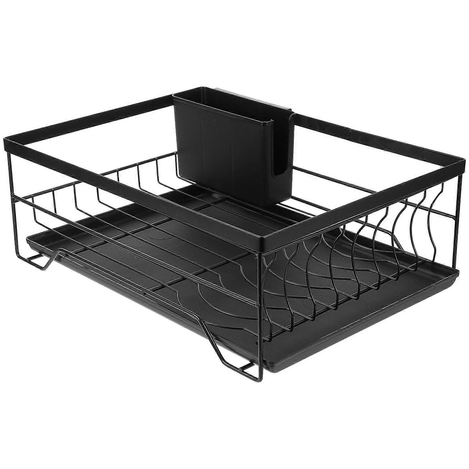 Dish Drying Rack Metal Dish Draining Ventilated Kitchen Organization 38X27CM 1Pcs