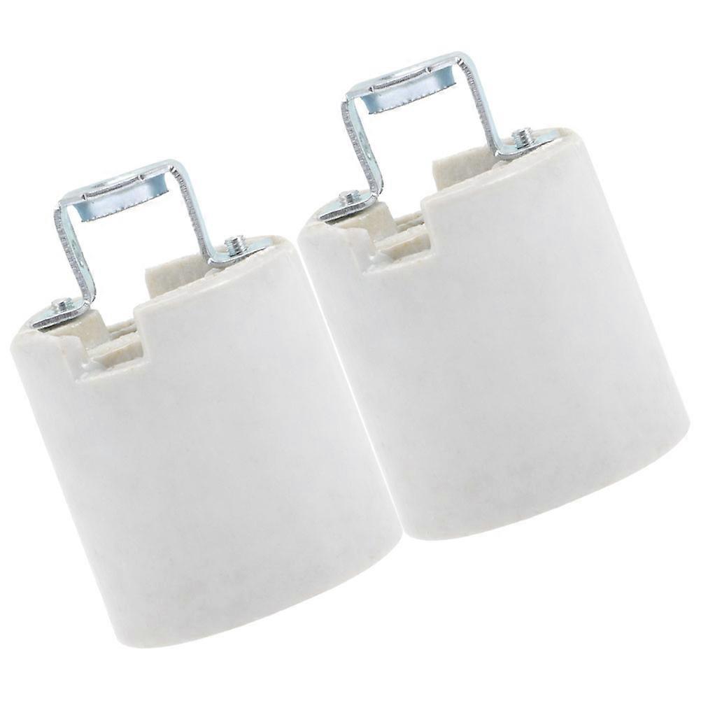Ceramic Light Bulb Holder Socket High Temperature Resistant Lamp Base for Ceiling Lights and Table Lamps, Stylish and Reliable Bulb Holder