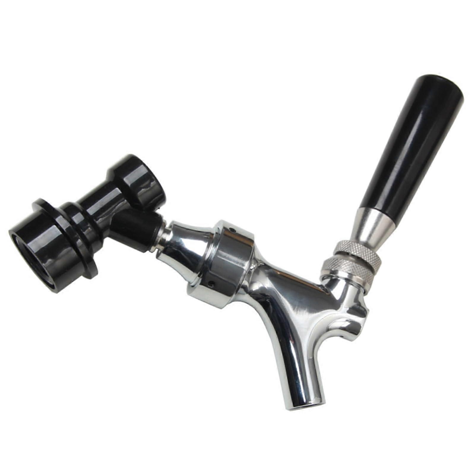 Stainless Steel Beer Tap with Automatic Closure, Picnic Draft Faucet for Corny Kegs, Durable and Versatile Party Use