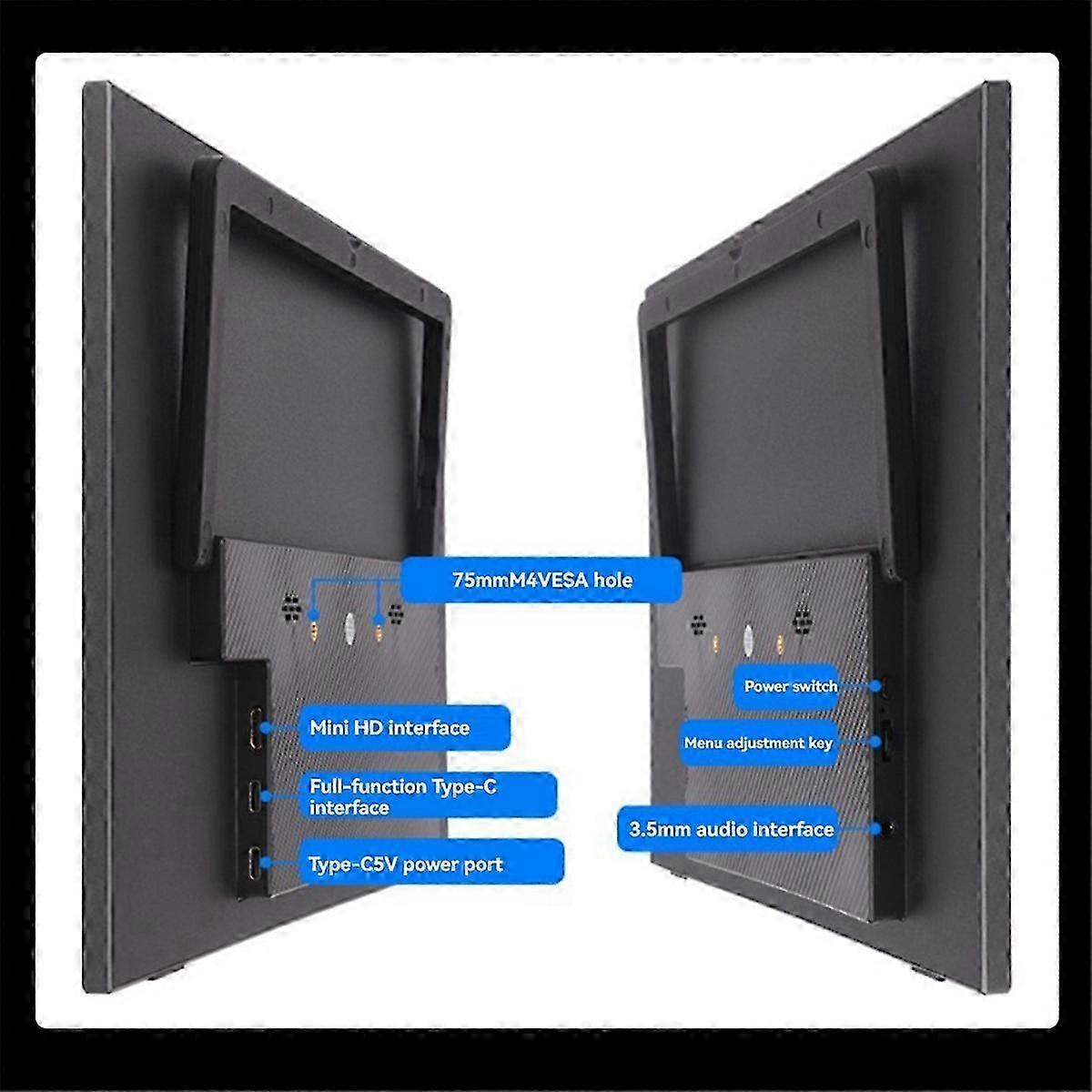 18.5 Inch Touch Screen Lcd Portable Type-c/minihdmi-compatible Interface Ips Display For 5, Mobile Phone Eu