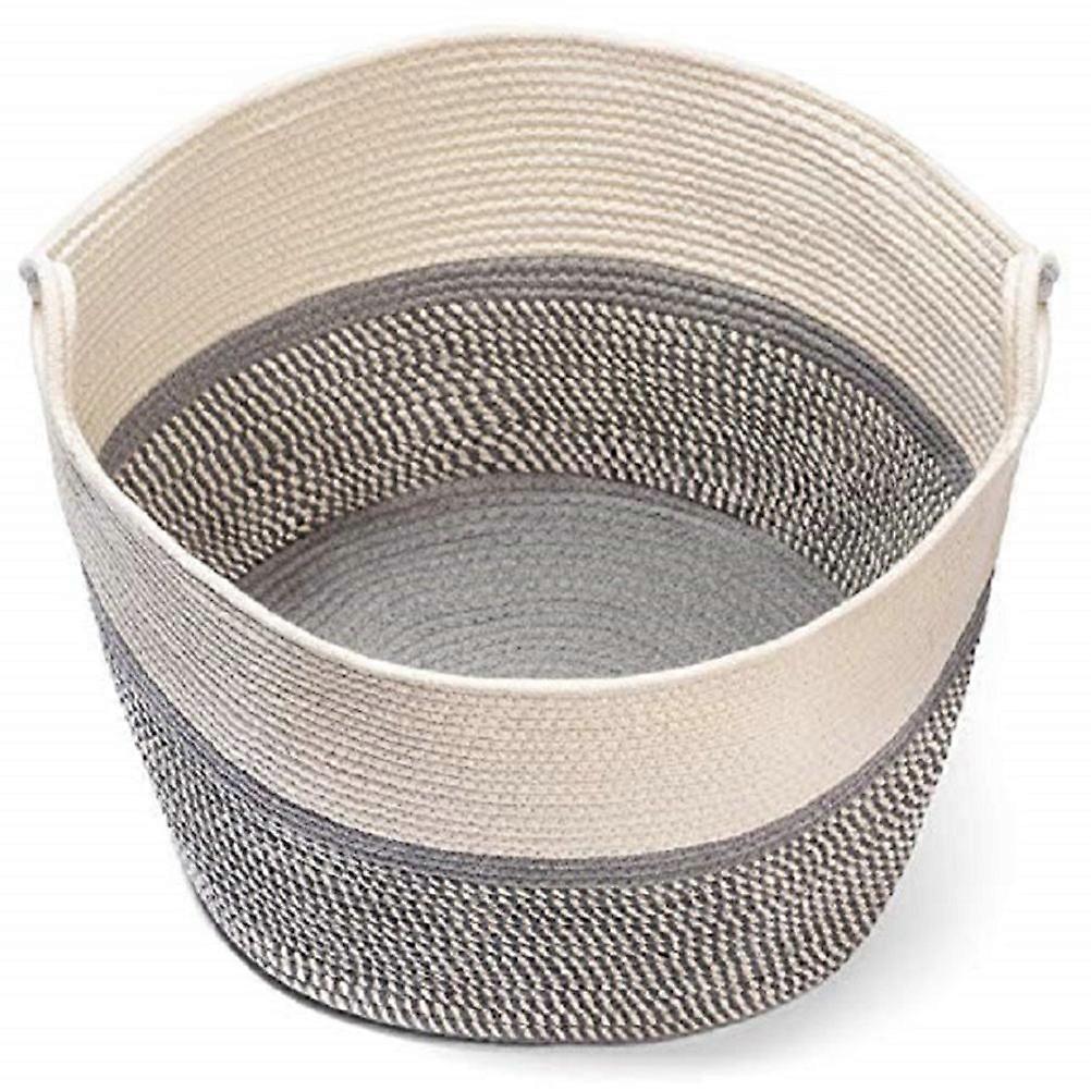 Bathroom Laundry Hamper Woven Baskets For Organizing 55*35 Cm White 1Pcs