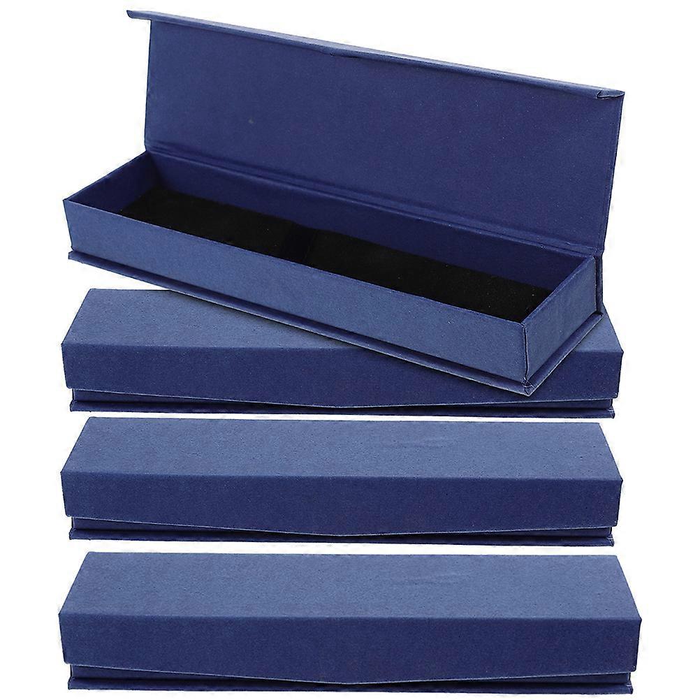Blue Cloth Pen Case with Strong Design for Storing and Protecting Delicate Pens on Table