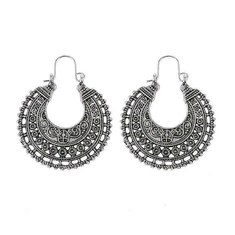 Boho Dangle Earrings Vintage Hollow Carved Ethnic Earrings