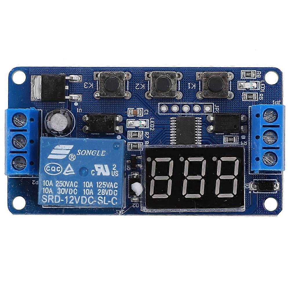 DC12V Time Delay Relay Delay On/Off Cycle Module LED Digital Display Control Timer Switch Trigger
