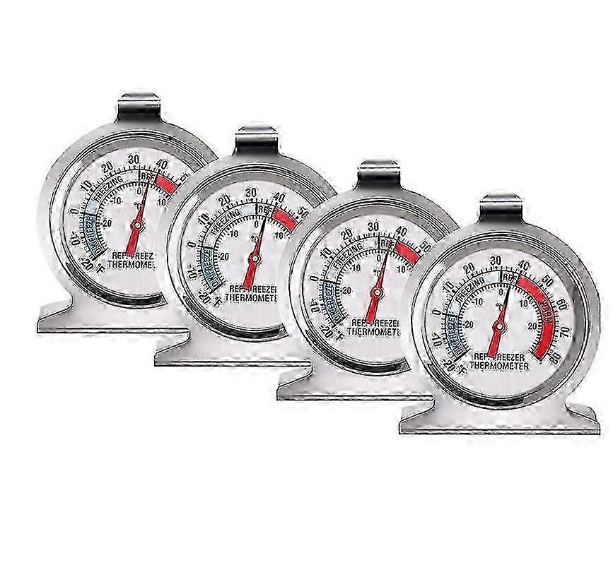 4 Pack Refrigerator Freezer Thermometer Large Dial Thermometer,__e0.022 hwy