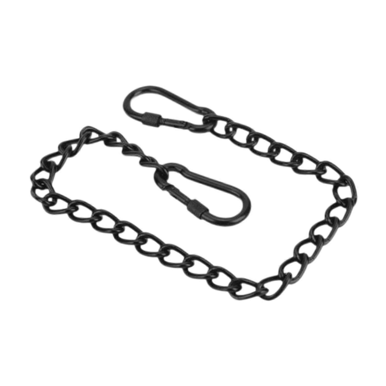Stainless steel connection set, chain for hammock and gym applications, black, 990 mm