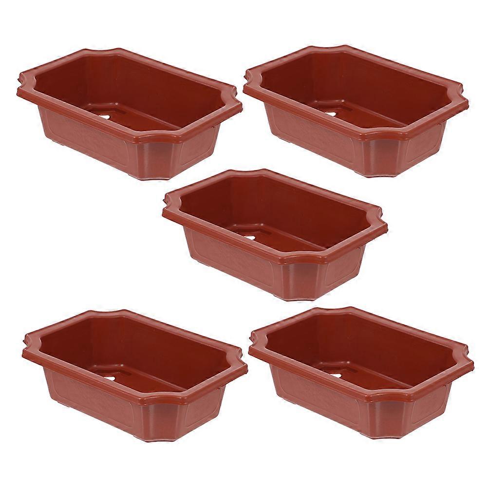 5Pcs Rectangular Flower Pots for Windowsill Home Accessory Planter