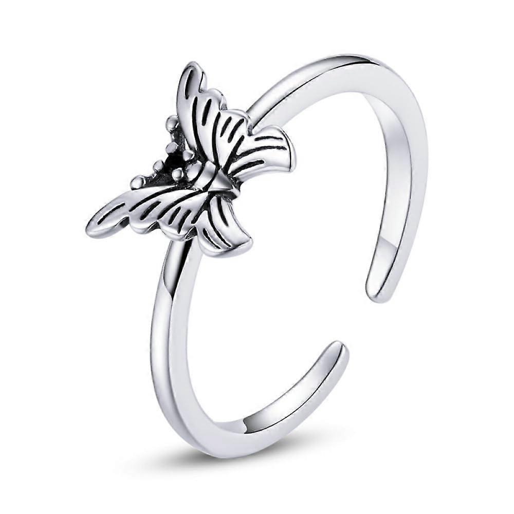 Open Rings with Butterflies, Adjustable Stacking Ring, Cute Jewellery Gifts