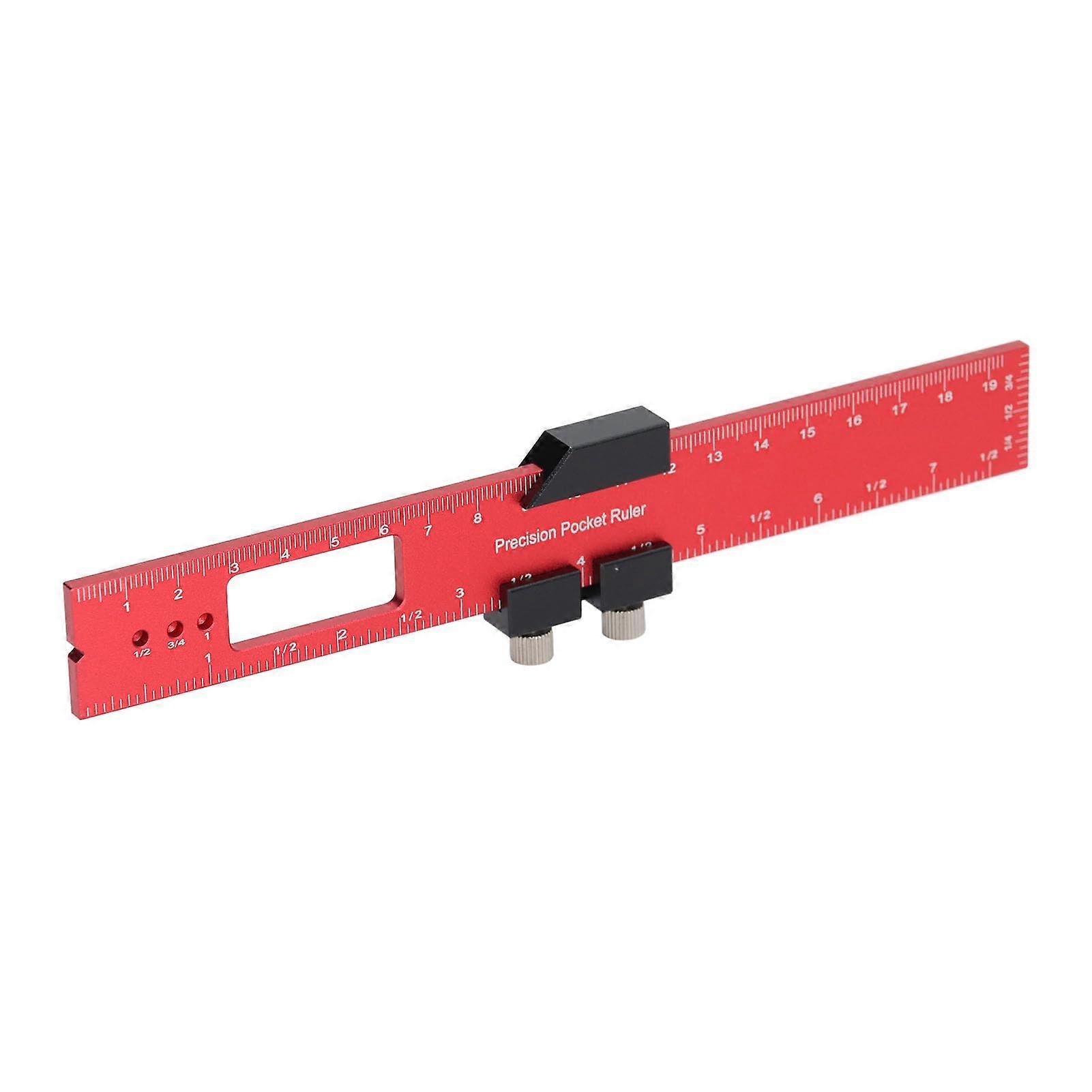 Aluminum Alloy Punching Device, Wood Doweling Jig with Strong Corrosion Resistance, Red Color, Precision Positioning Tool