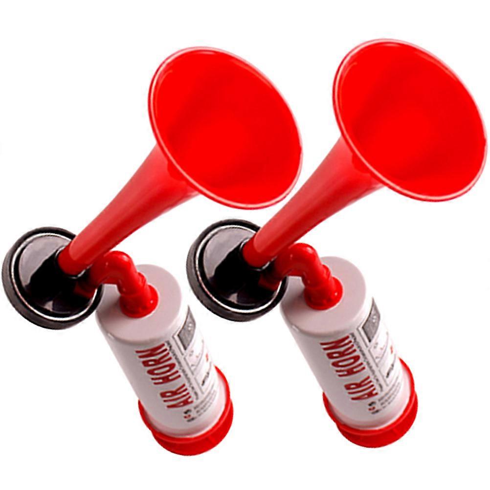 Hand Push Air Horns Cheer Trumpet for Soccer, Parties, Sports Events, Concerts – Loud Noise Maker for Celebrations & Festivals (2pcs)
