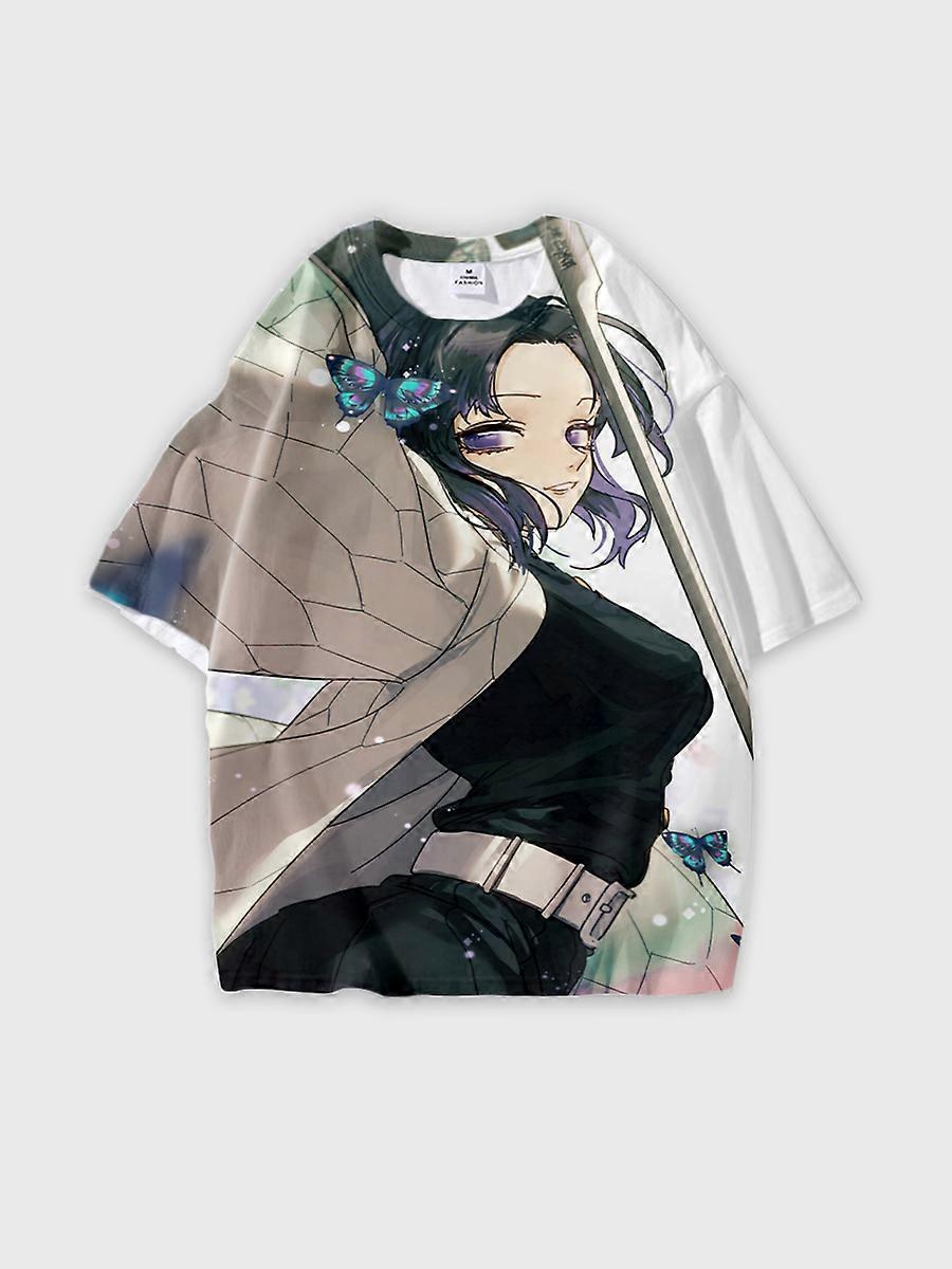 T-shirt round neck Character Pattern loose short sleeve P389