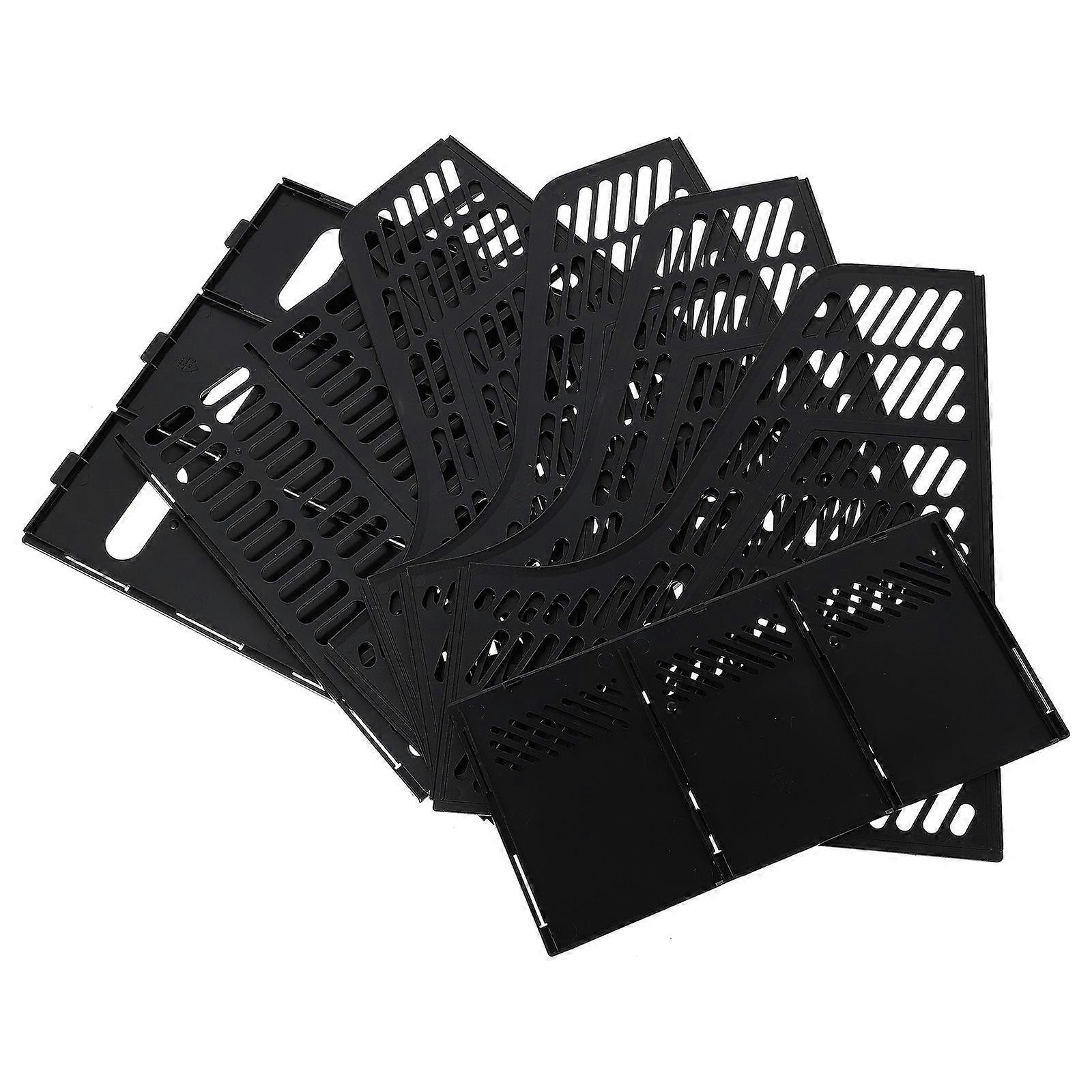 Desktop Storage Organiser Document Storage Rack For Office Adults Rectangular Black 31.3X26.2X25.8CM Multi-Compartment Organization 1Pack