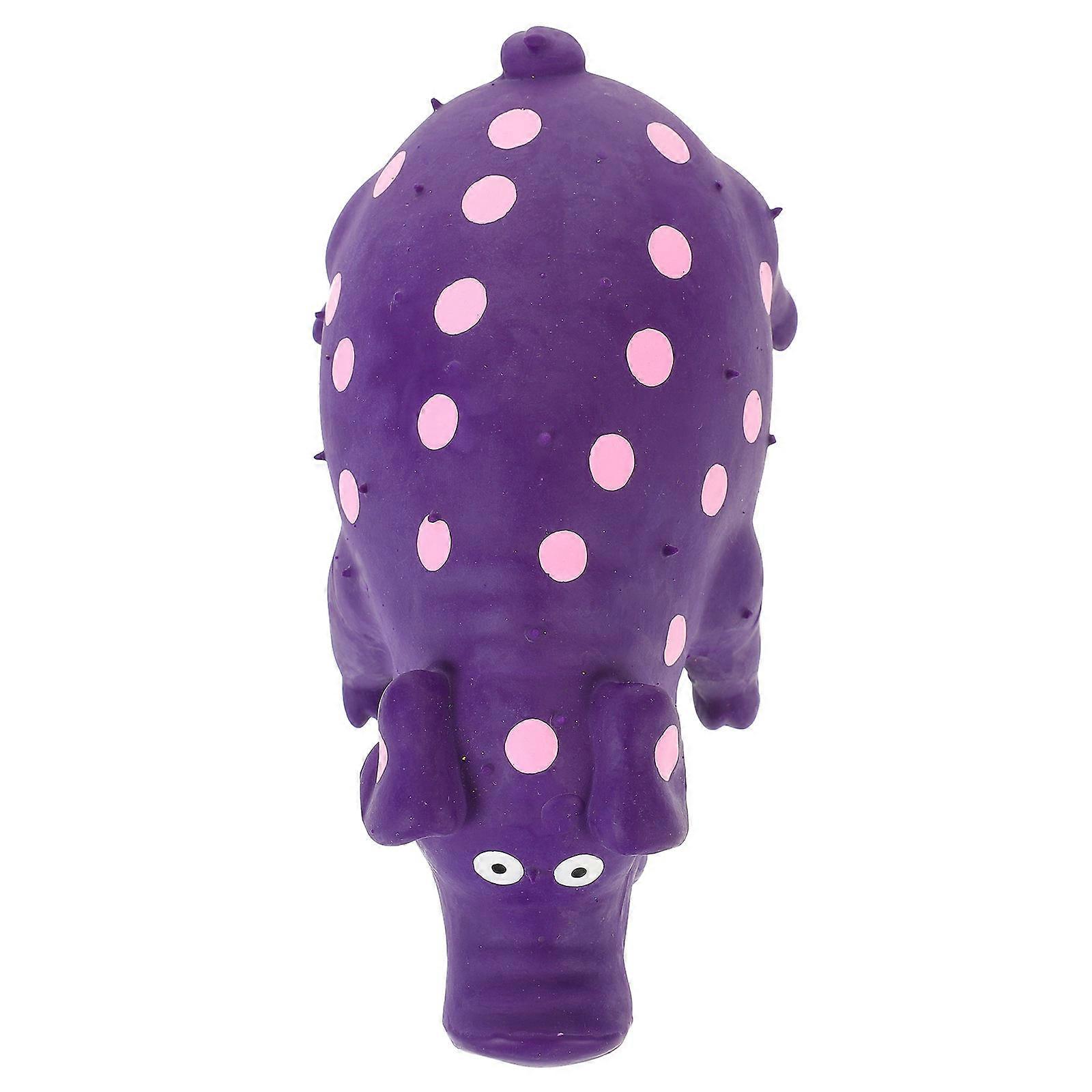 Purple Latex Dog Toy with Squeaker for Small to Medium Breeds Fun and Durable Pig Shaped