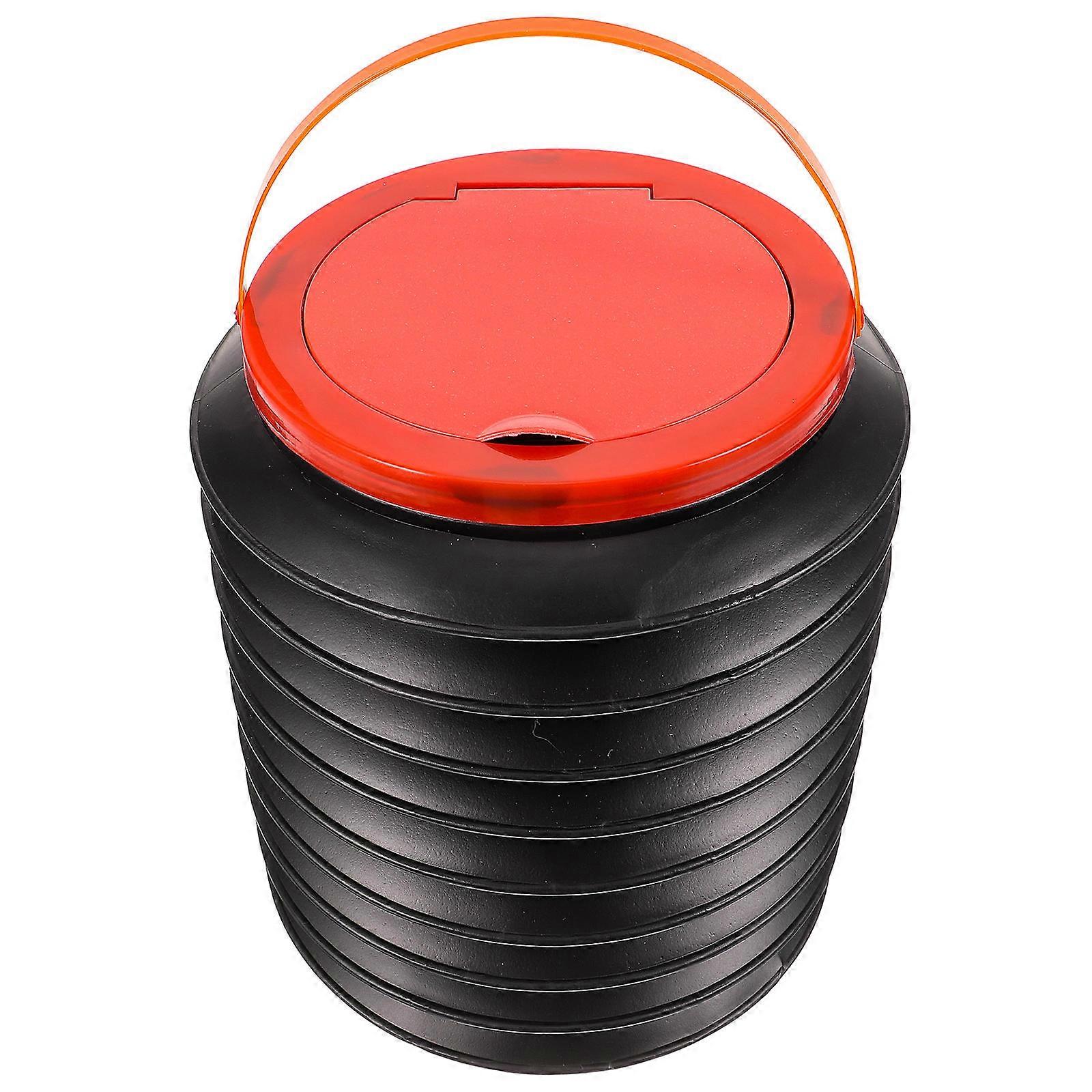 Collapsible Water Bucket with Lid for Camping Fishing Hiking Picnics Car Washing – Portable Lightweight Space Saving Design with Comfort Grip Handles