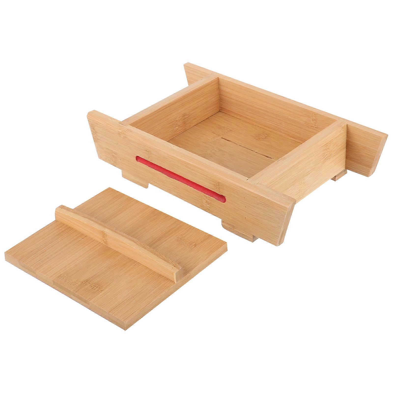 Wooden Tofu Press 2pcs Tofu Cheese Maker DIY Tofu Making Tool with Lid