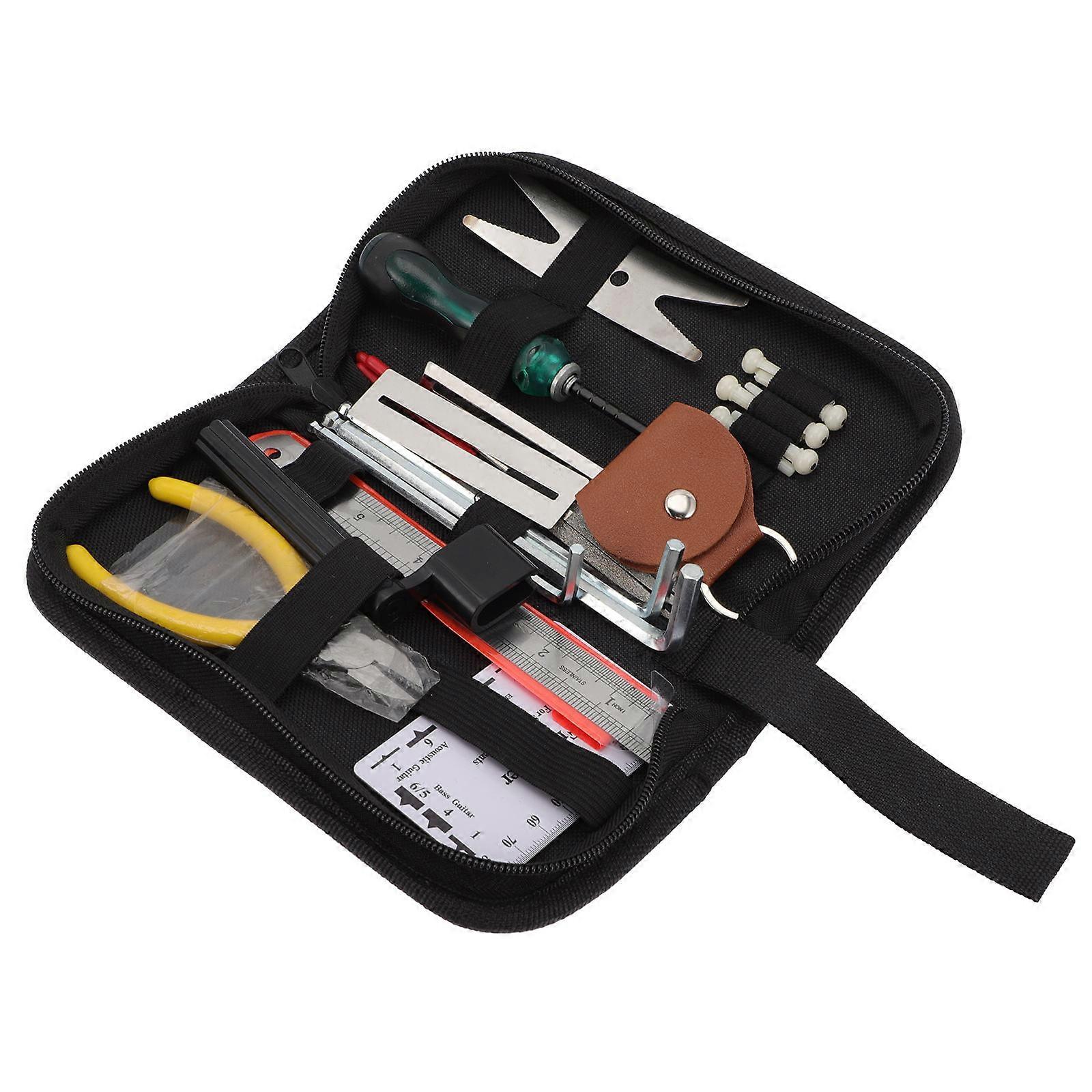 Guitar Maintenance Toolkit with Portable Carrying Bag for Electric Bass Ukulele Assorted Color