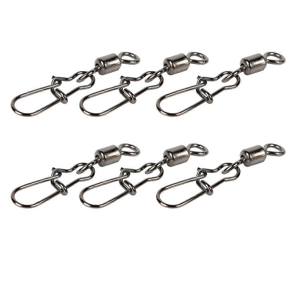 Fishing Swivel Connector Made of Copper and Alloy for Durable Use Silver 6#