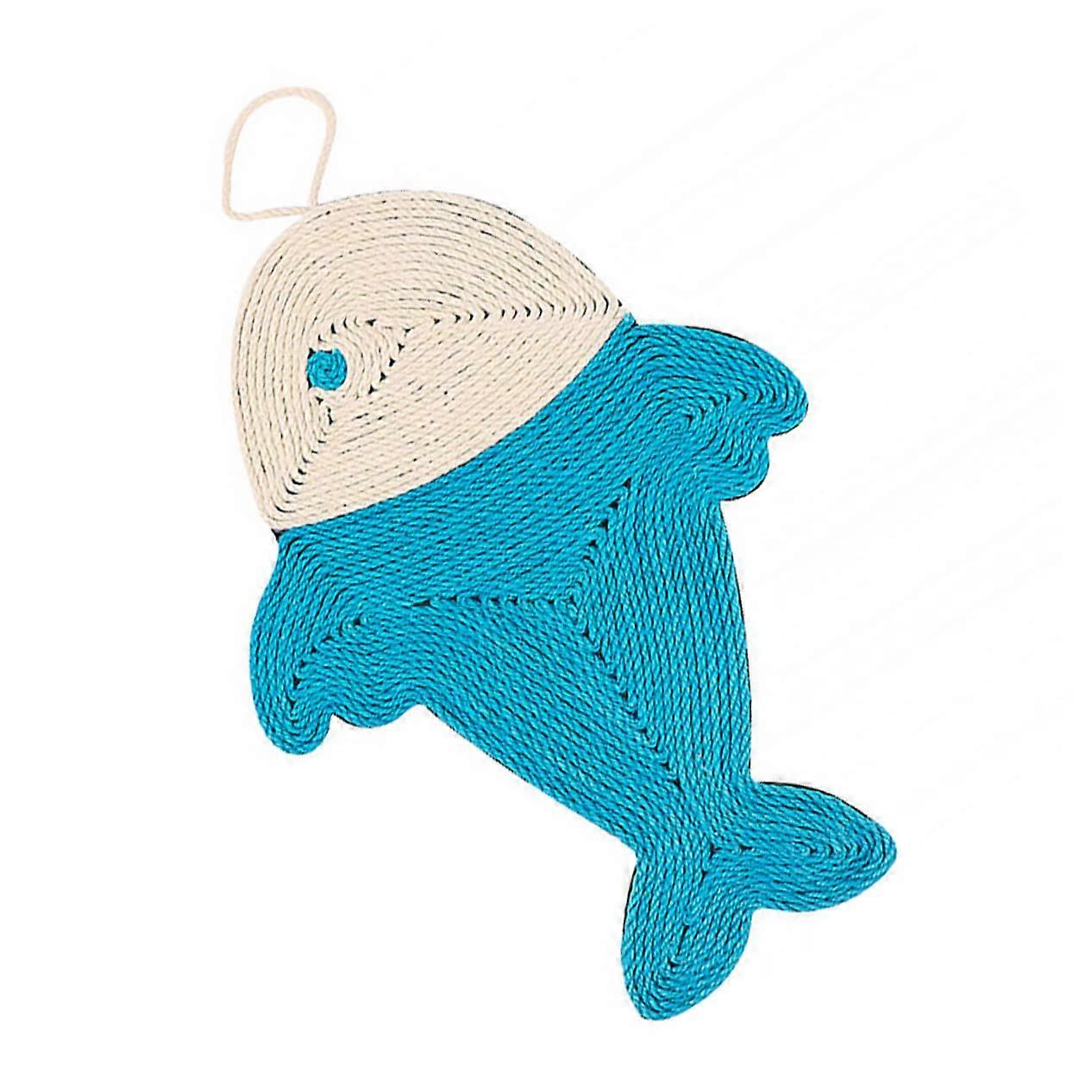 Kratzmatte Fischform Fish-Shape Scratch Mat For Kittens, Sisal Cat Scratcher, Multifunctional Breathable Play Mat