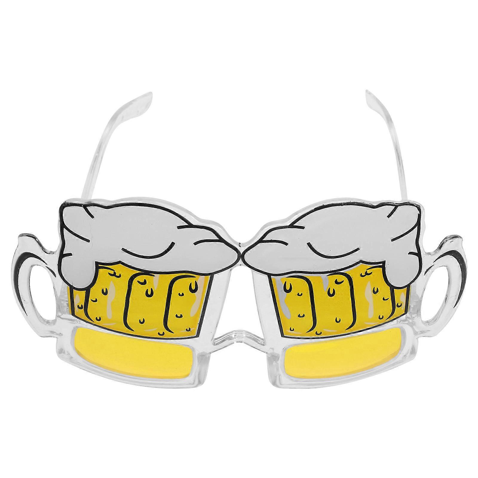 Transparent Lightweight Beer Mug Party Glasses, Funny Eyewear for Hawaiian Luau, Pool Party Supplies, Photo Booth Props for Adults