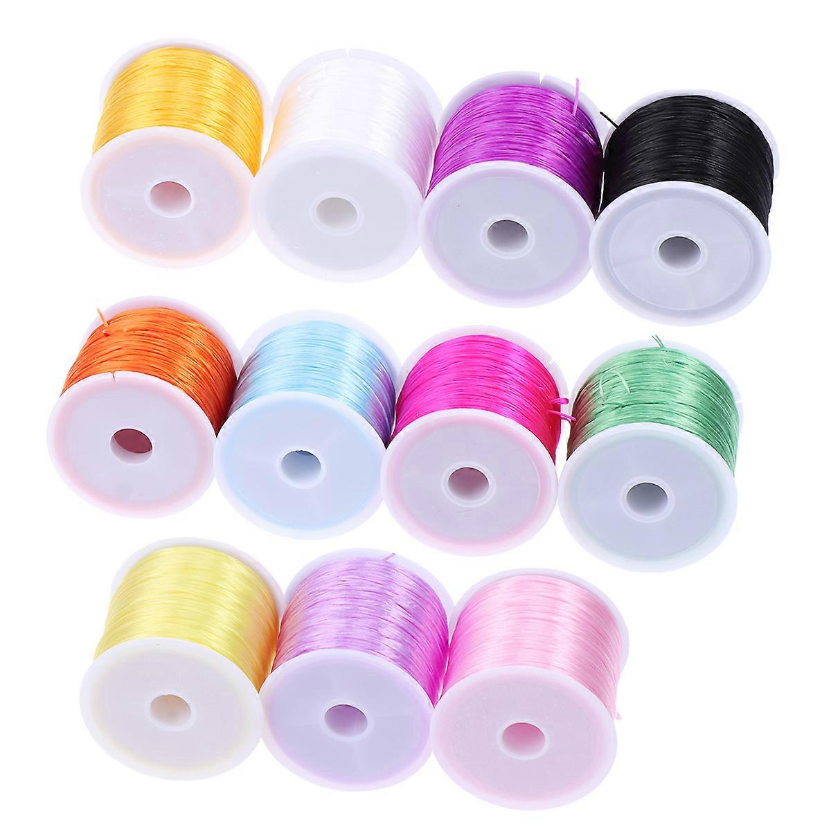 Jewelry String Craft Projects Durable Elastic Thread Assorted Color 11Pcs