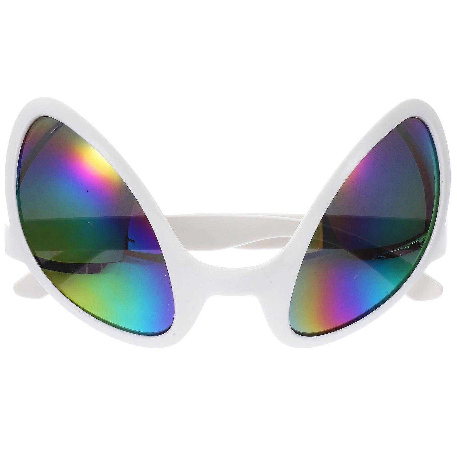 Funny Glasses for Parties and Cosplay Events White PE Material Multipurpose Unique Photo Prop 1 Pair