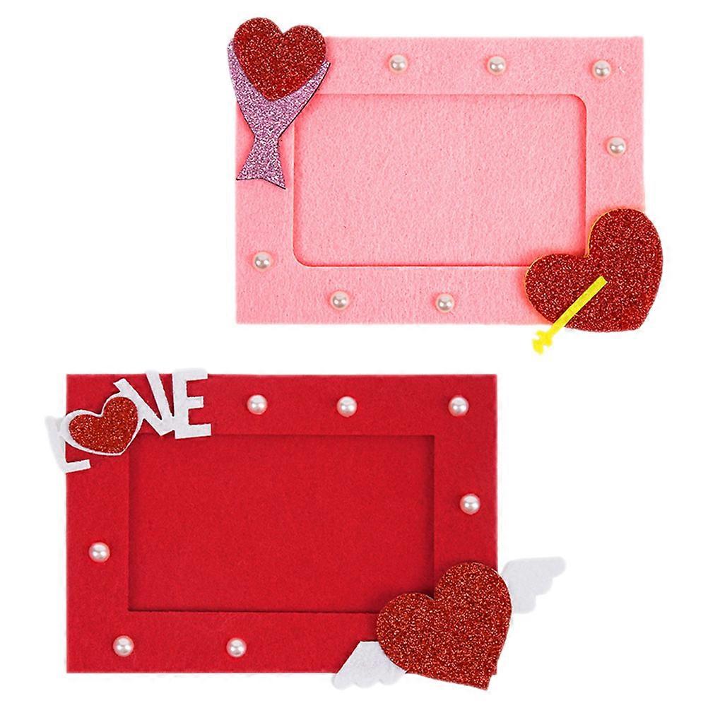 Felt Photo Frames for Party Assorted Color Simple Style Decorative Picture Frame Craft 2 Pieces