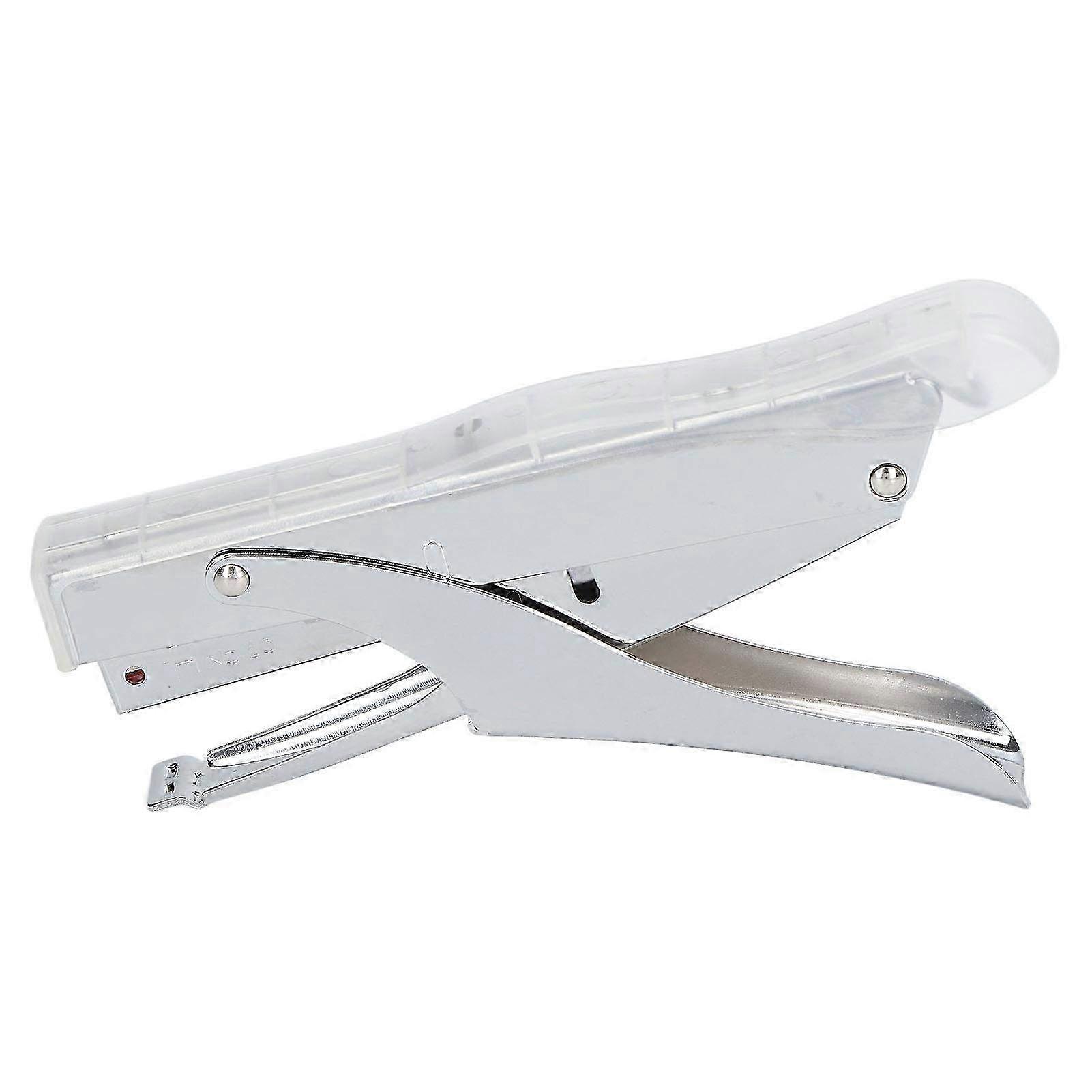 Ergonomic Hand Held Stapler with 10 Sheets Capacity - Labor Saving Mini Stapler for Binding Documents in Transparent Design