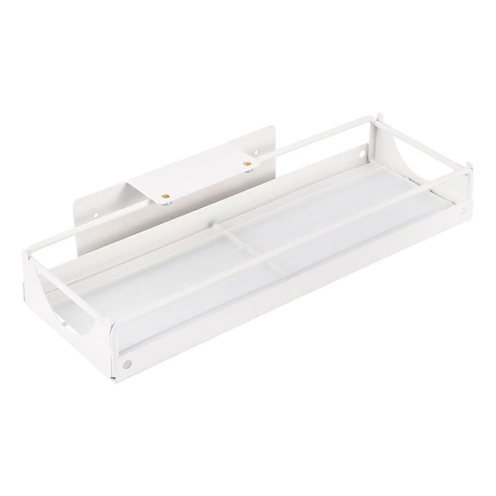 Extendable steel wire basket, strong grip, storage solution for kitchen and bathroom cabinets, spacesaving drawer shelf for pantry.