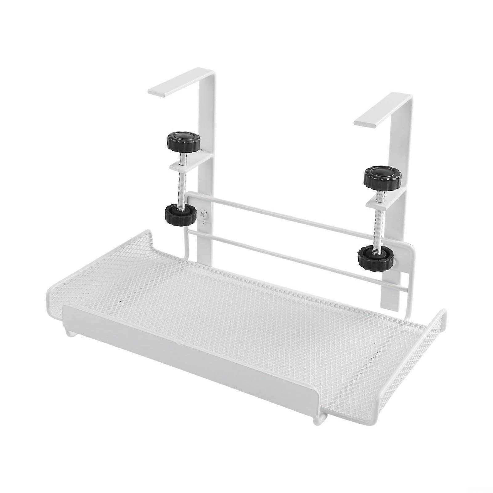 Under-Desk Cable Management, Sturdy, Adjustable Shelf Height, White Size S, For Various Cables