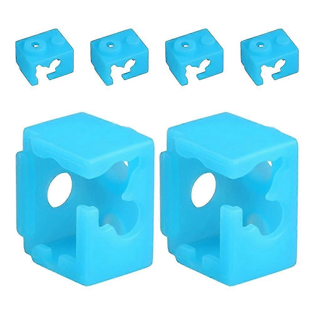 Heater Block Covers 3D Printer Hotend Silicone Sock 3D Printer Accessories Sky-Blue Quick Heating 6Pcs