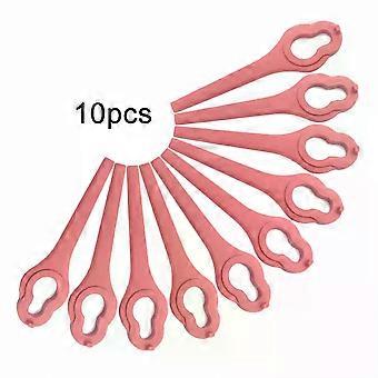 10Pcs Lawn Mower Blades Red/Green for Aldi Ferrex Far 20-1 20V/40V Cordless Lawn Mower Plastic Blades 9.5x2.8cm Red/Green