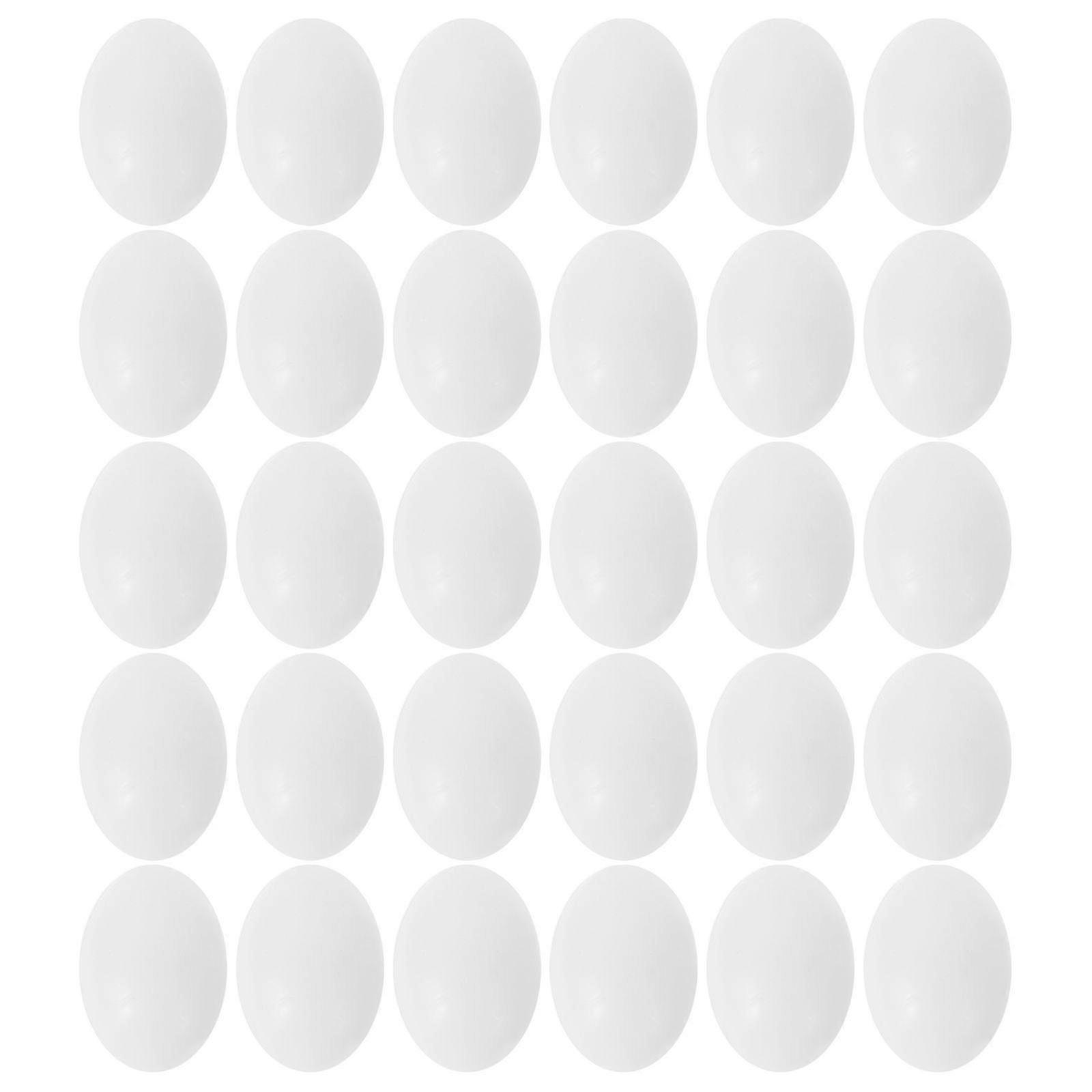 30pcs Solid Plastic Pigeon Eggs For Tricking Birds To Stop Laying Eggs
