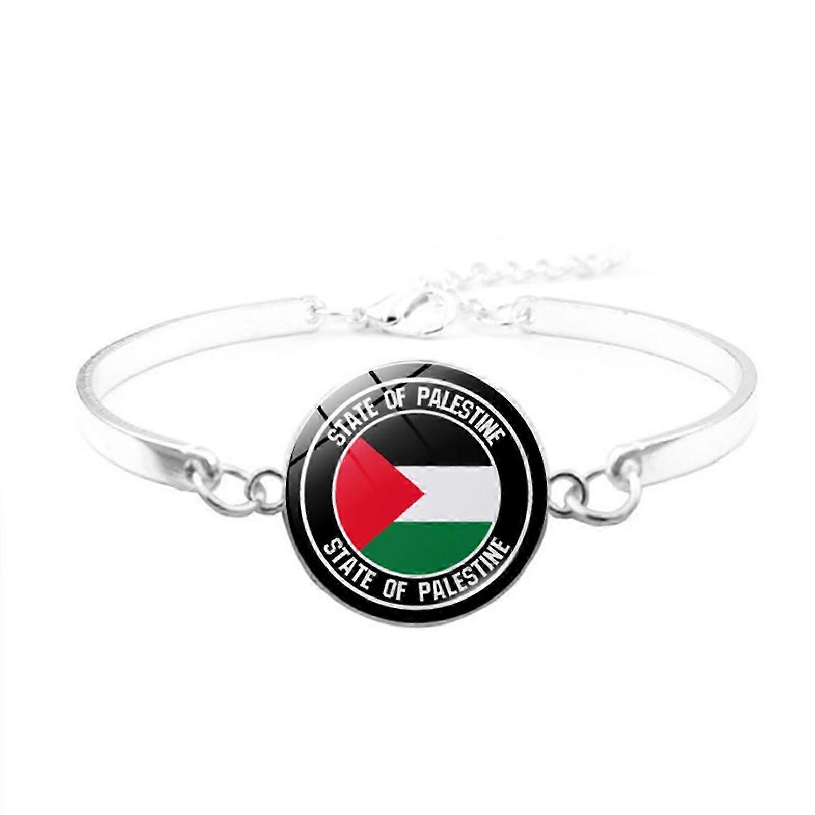 パレスチナの旗のブレスレット、私はパレスチナの支援パレスチナの旗のブレスレット、女性の女の子のためのジュエリーギフト、デイリーウェアのために立ちます