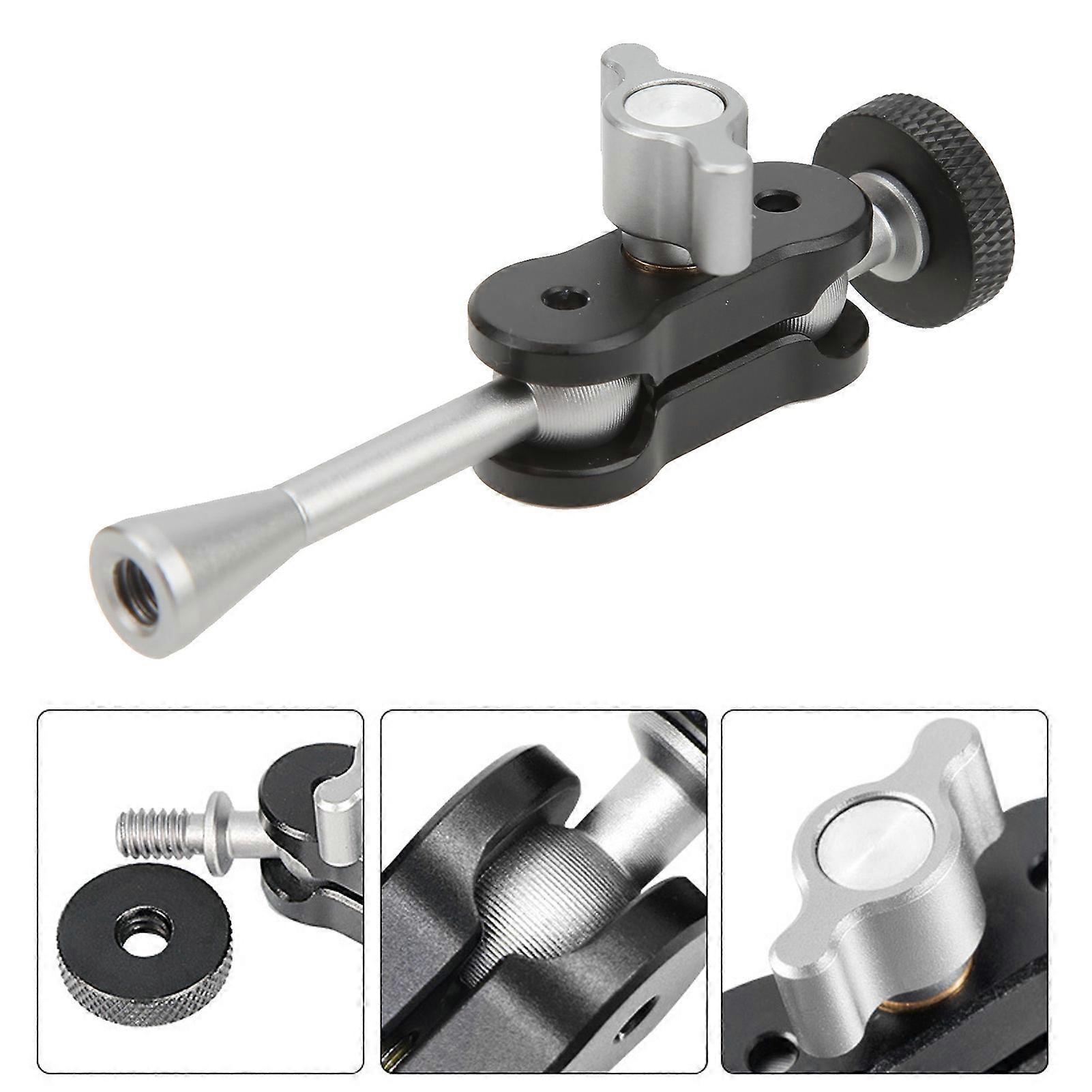 Camera Extension Mount Bar Universal Aluminium Alloy Camera Extend Bracket For Fill Light Live Microphone TM‑4 93mm 