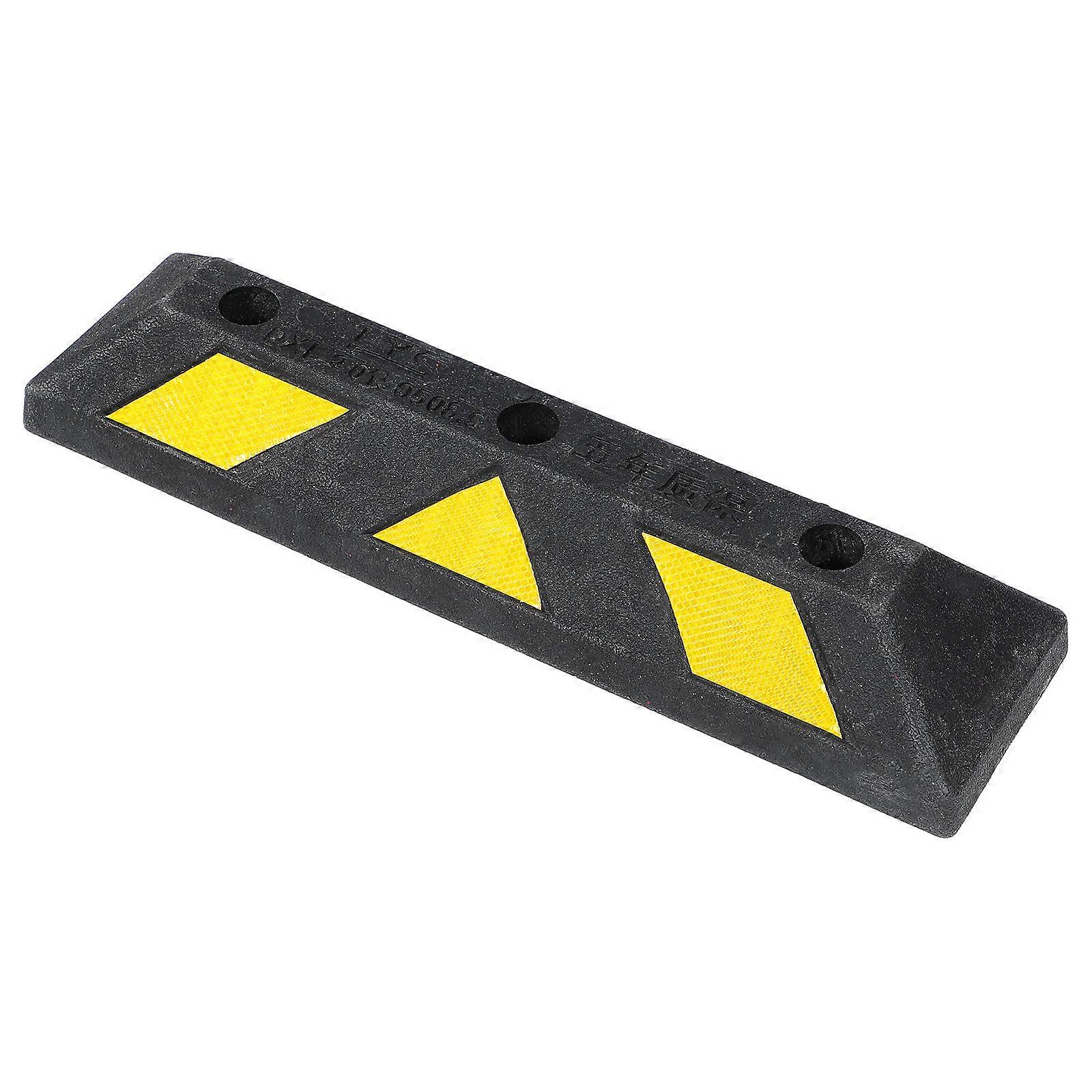 Rubber and Plastic Car Parking Stoppers for Garage Floor Black Color Durable for Parking 6.3 Inches