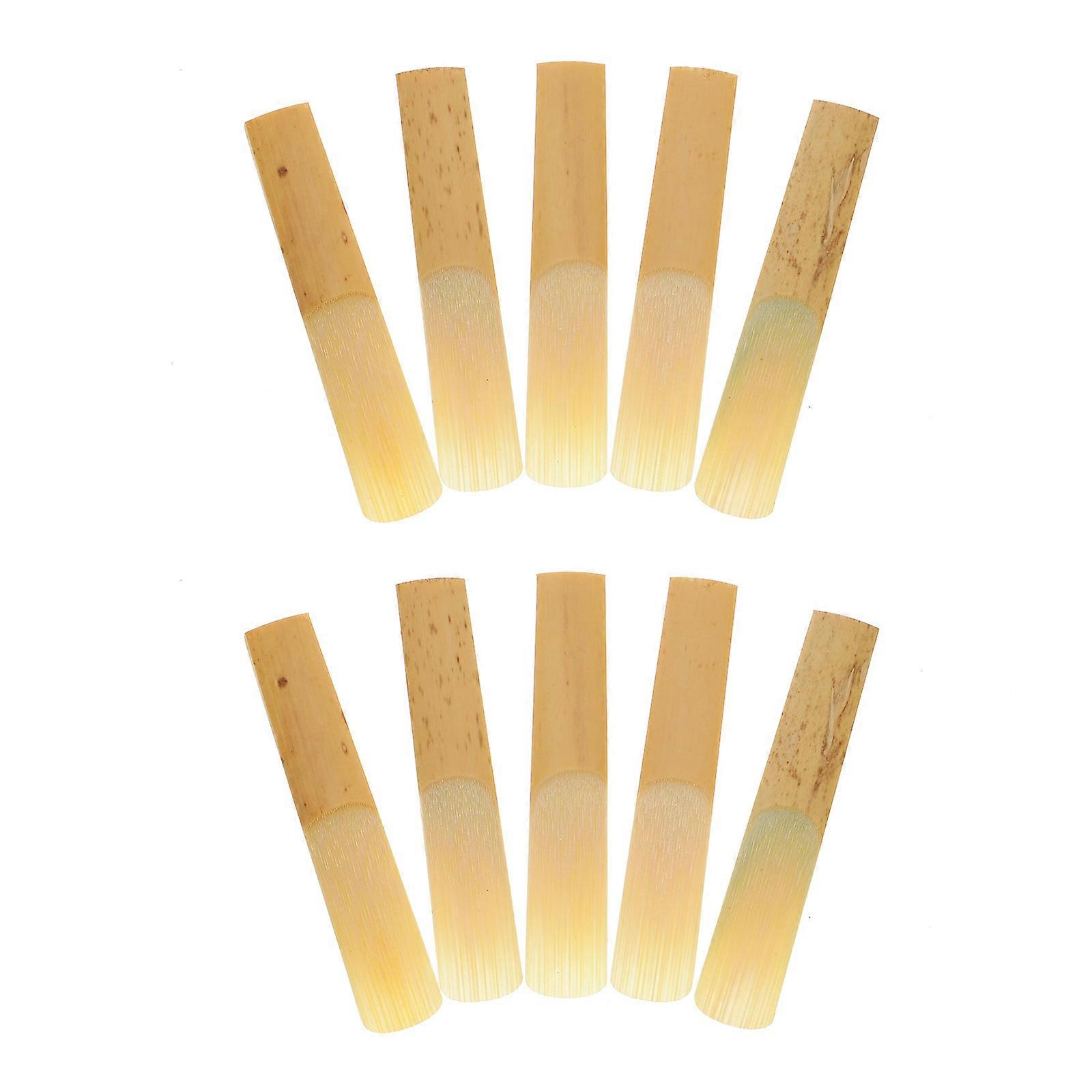 Durable Khaki Clarinet Reed Accessories Made from Plastic for Professional Use 10 Pieces