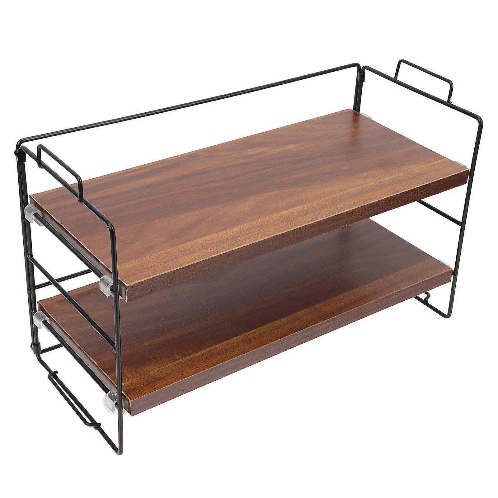 Desktop Bookshelf Organizer Office Storage Rack for Adults Workplaces 37x24cm Rectangular 1Pack