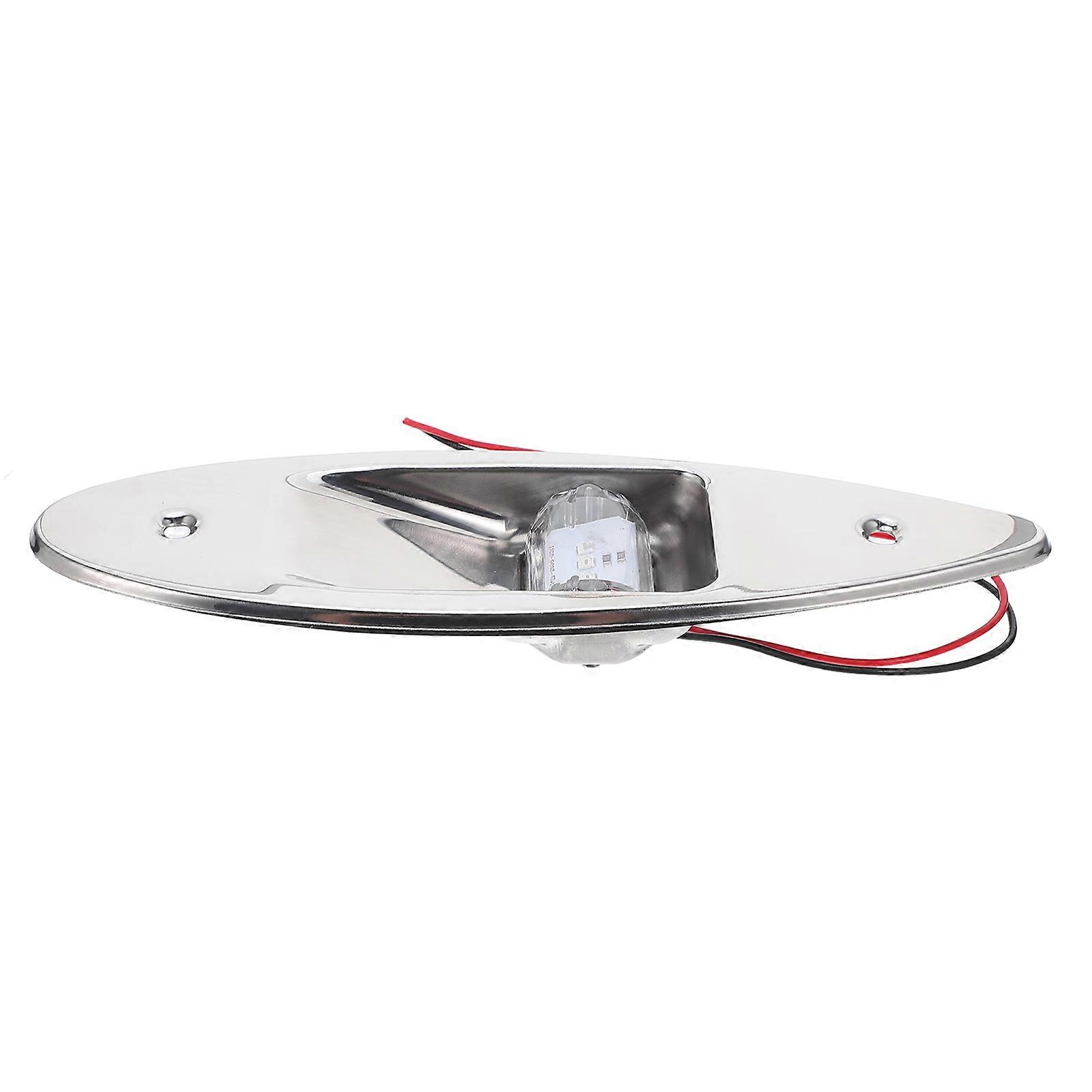 2Pcs Flush Mount LED Boat Navigation Lights Stainless Steel Constructed For Marine Navigation Environments Featuring Red And Green Sidelights