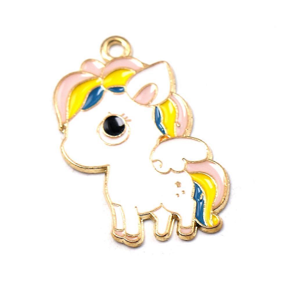 Jewelry Charms 10Pcs Alloy Colorful Unicorn Shape Pendants Ideal For DIY Jewelry Making Projects Tailored For Earrings And Necklaces In Multi Color