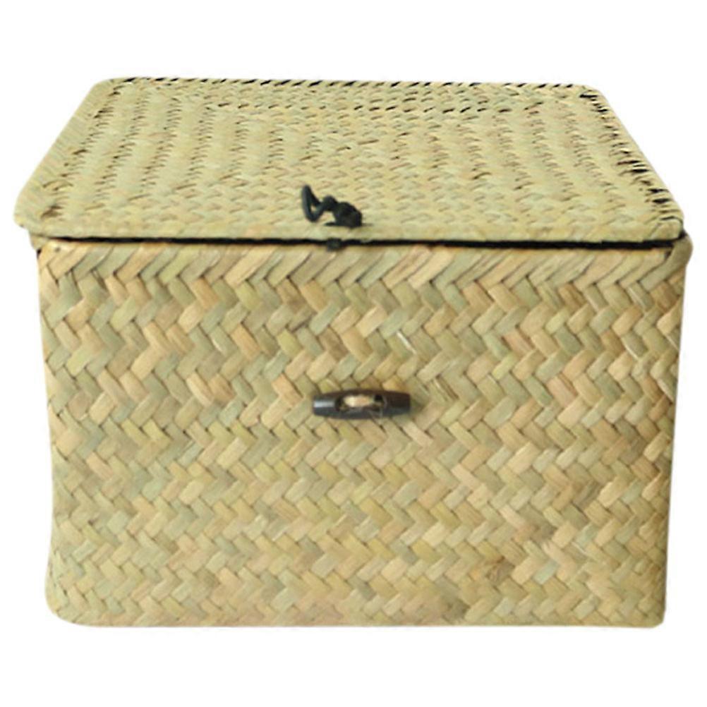 1Pc Seaweed Woven Storage Box Gift Case Home Storage Basket