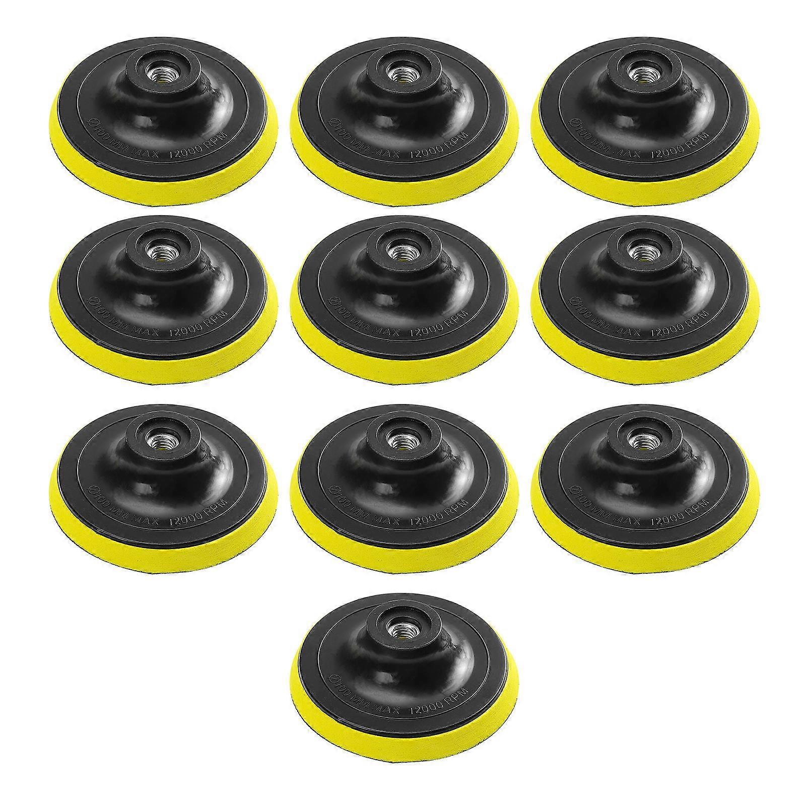 Buffing Pad 10Pcs Thread Backing Plates For Professionals And DIY Enthusiasts Car Detail Polishing Black Color Hook And Loop Attachment Design